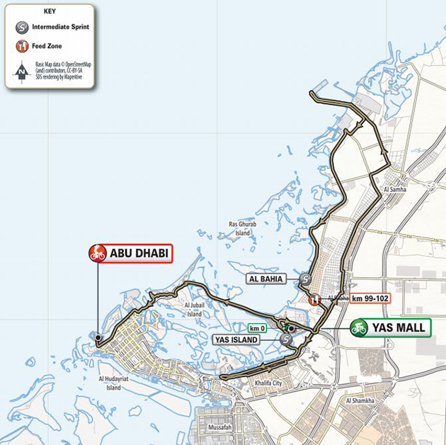 UAE Tour stage 2 map